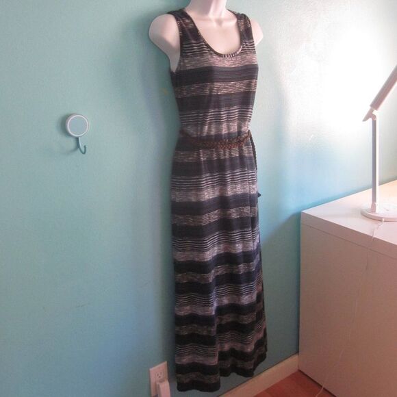 Max Studio Blue Stripe Cotton Summer Maxi Tank Dress Size S Perfect Condition - Picture 13 of 13